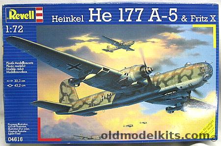 Revell 1/72 He-177 A-5 Greif with Fritz X Missiles - 4./KG100 Chateaudun 1944 or 2.KG40 Bordeaux/Merignac 1944, 04616 plastic model kit
